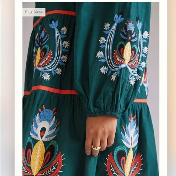 Anthropologie Let Me Be Embroidered Tunic Dress NWT - Picture 9 of 10